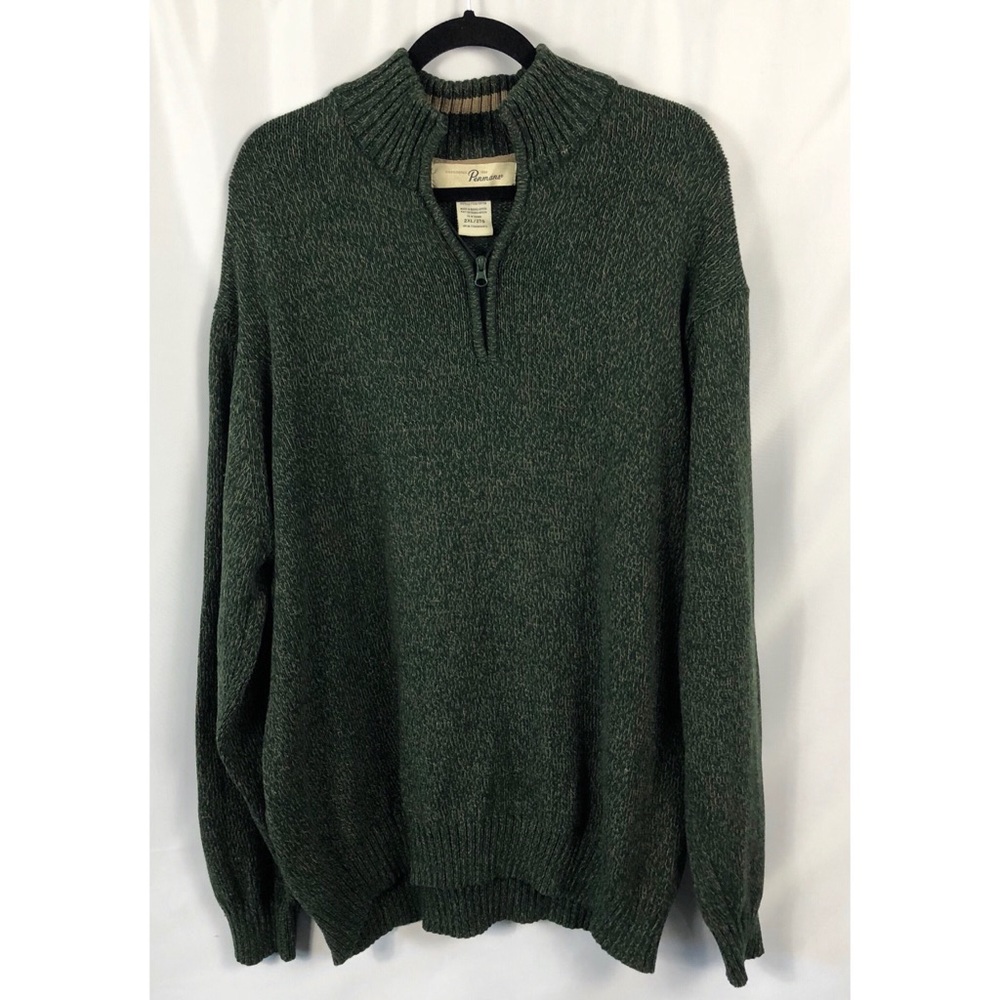 Penmans Vintage 1/4 Zip Green Pullover Sweater